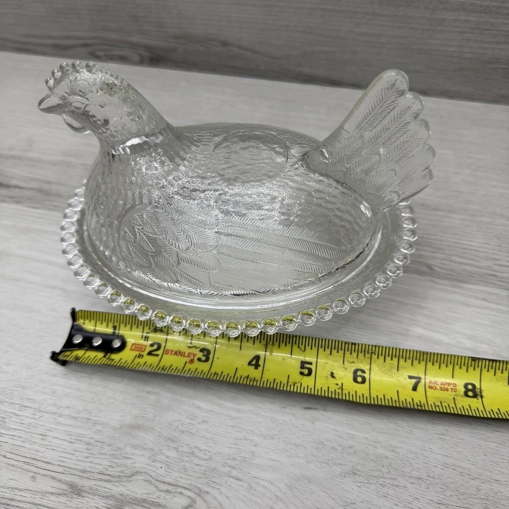 Indiana Glass 7 inch Clear Hen on a Nest - Picture 6 of 6